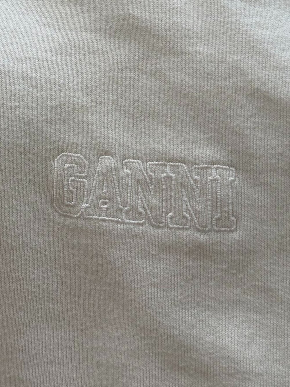 GANNI Software III Oversized Hoodie Cream Off White L/XL